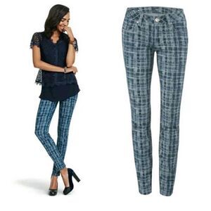 Cabi #3047 Grid Curvy Skinny Jean Sz 4